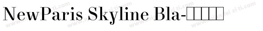 NewParis Skyline Bla字体转换